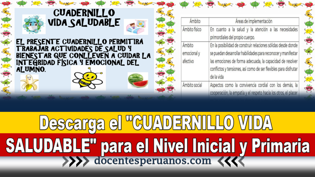 Descarga el "CUADERNILLO VIDA SALUDABLE" para el Nivel Inicial y Primaria