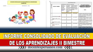 INFORME CONSOLIDADO DE EVALUACIÓN DE LOS APRENDIZAJES II BIMESTRE