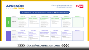 Semana 22| Toda la Programación por Tv y Radio Nacional del Lunes 13 al Viernes 17 de Setiembre