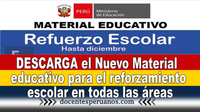 DESCARGA El Nuevo Material Educativo Para El Reforzamiento Escolar En ...