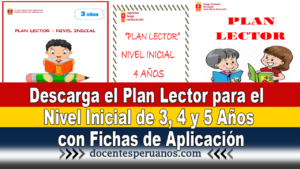 Descarga el Plan Lector para el Nivel Inicial de 3, 4 y 5 Años con Fichas de Aplicación