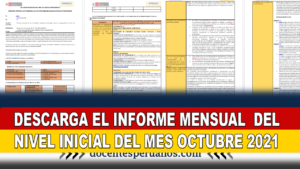 NUEVO INFORME MENSUAL DEL NIVEL INICIAL DEL MES OCTUBRE 2021