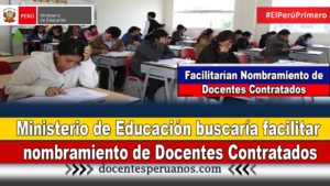 Ministerio de Educación buscaría facilitar nombramiento de Docentes Contratados