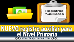 NUEVO registro auxiliar para el Nivel Primaria