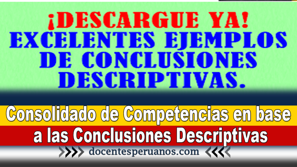 Consolidado de Competencias en base a las Conclusiones Descriptivas