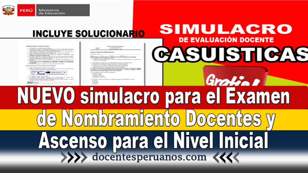 NUEVO simulacro para el Examen de Nombramiento Docentes y Ascenso para el Nivel Inicial