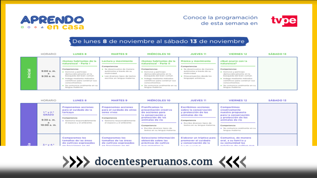 Semana 30| Toda la Programación por Tv y Radio Nacional del Lunes 8 al Viernes 12 de Noviembre 2021