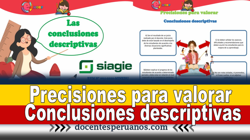 Precisiones para valorar Conclusiones descriptivas