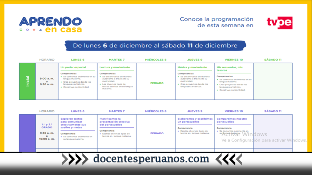 Semana 34| Toda la Programación por Tv y Radio Nacional del Lunes 6 al Viernes 10 de Diciembre 2021