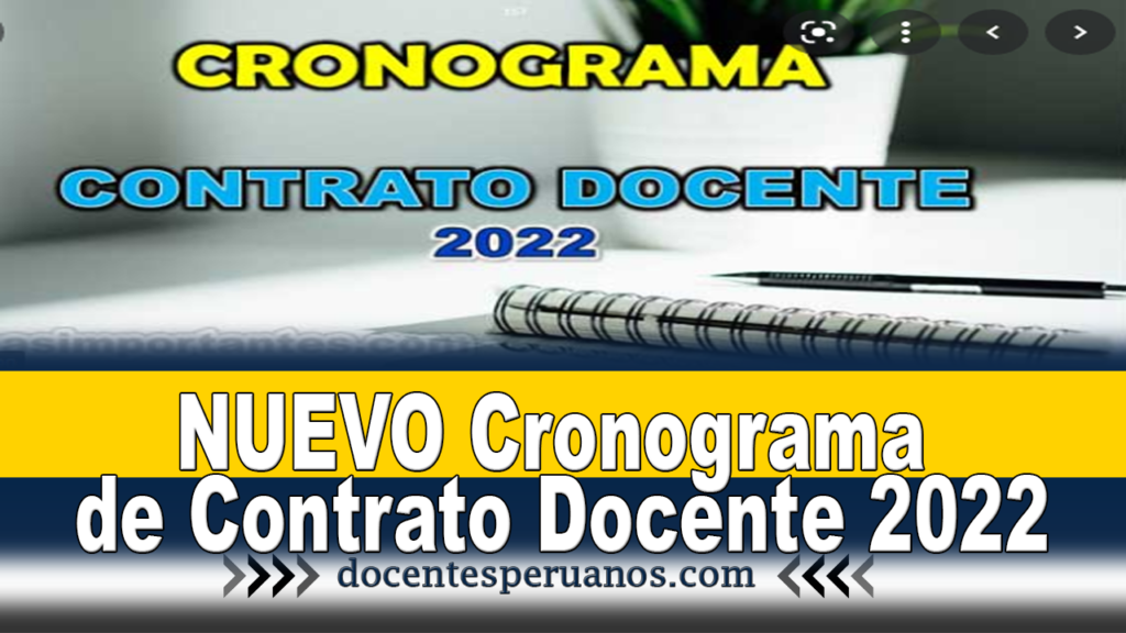 NUEVO Cronograma de Contrato Docente 2022