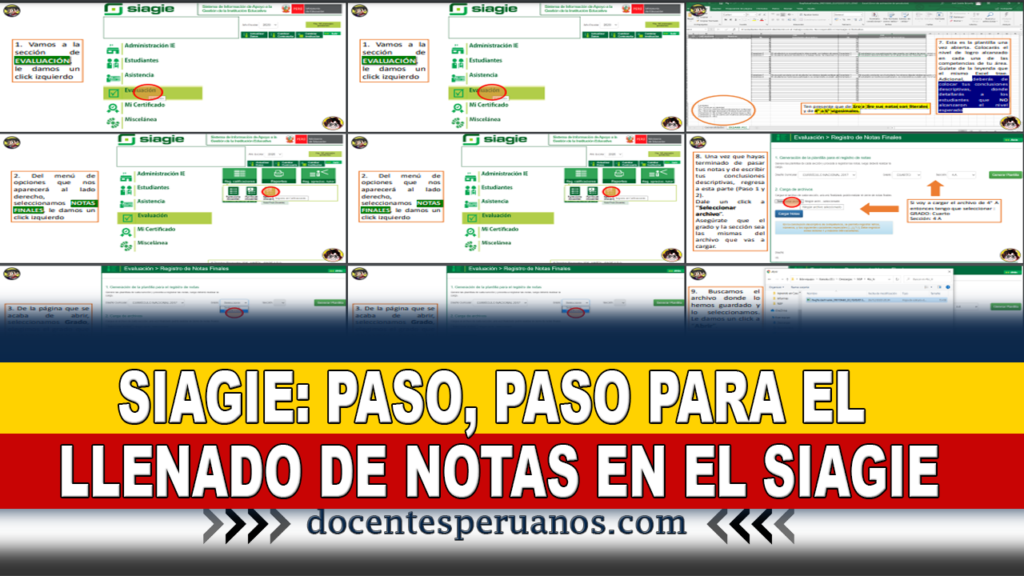 SIAGIE: PASO, PASO PARA EL LLENADO DE NOTAS EN EL SIAGIE