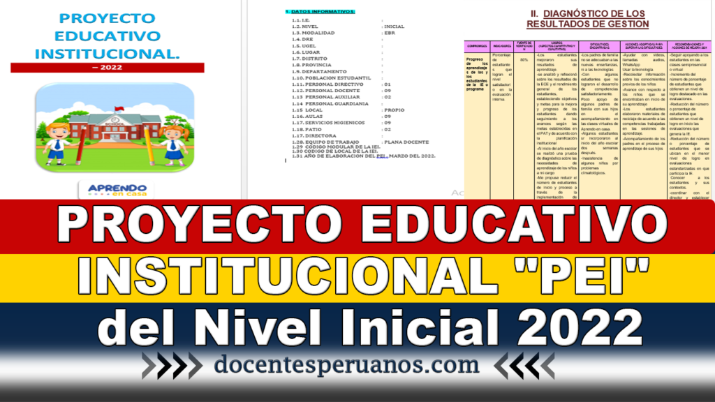 PROYECTO EDUCATIVO INSTITUCIONAL "PEI" del Nivel Inicial 2022