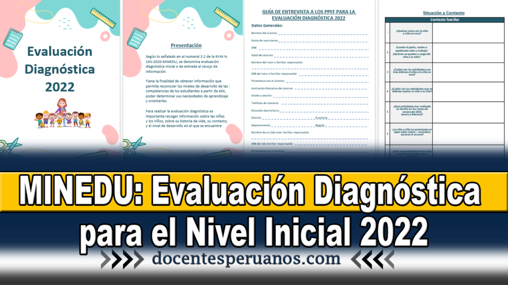 MINEDU: Evaluación Diagnóstica 2022 para el Nivel Inicial