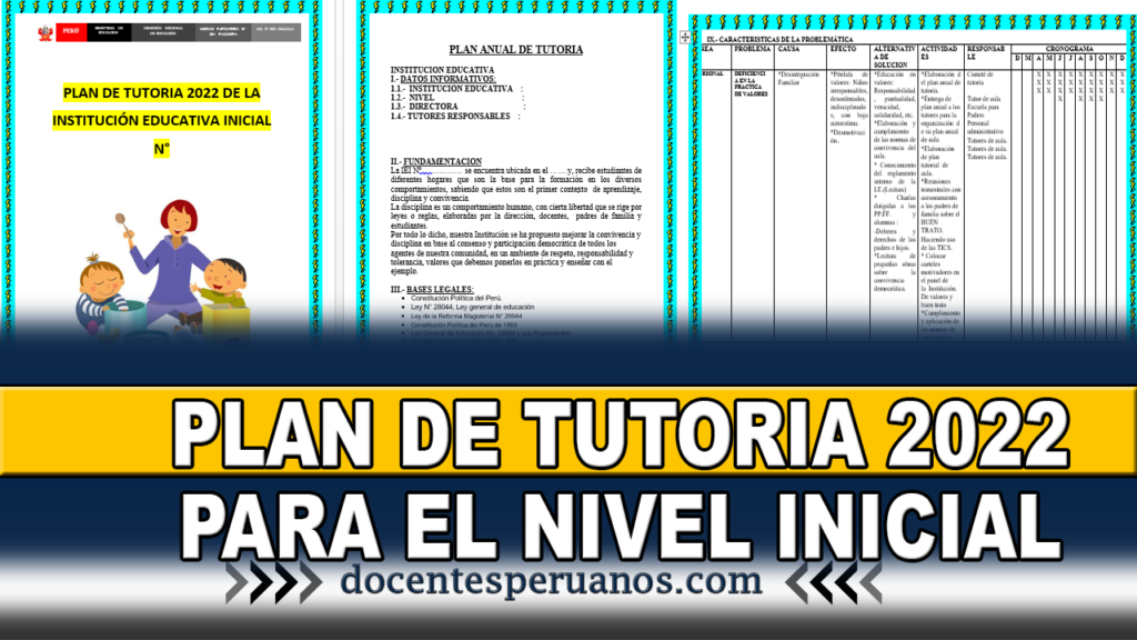 PLAN DE TUTORIA 2022 PARA EL NIVEL INICIAL