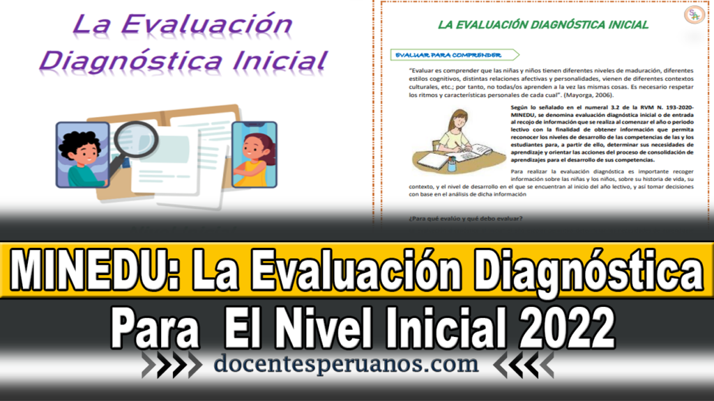 Minedu La Evaluación Diagnóstica Para El Nivel Inicial 2022 5371