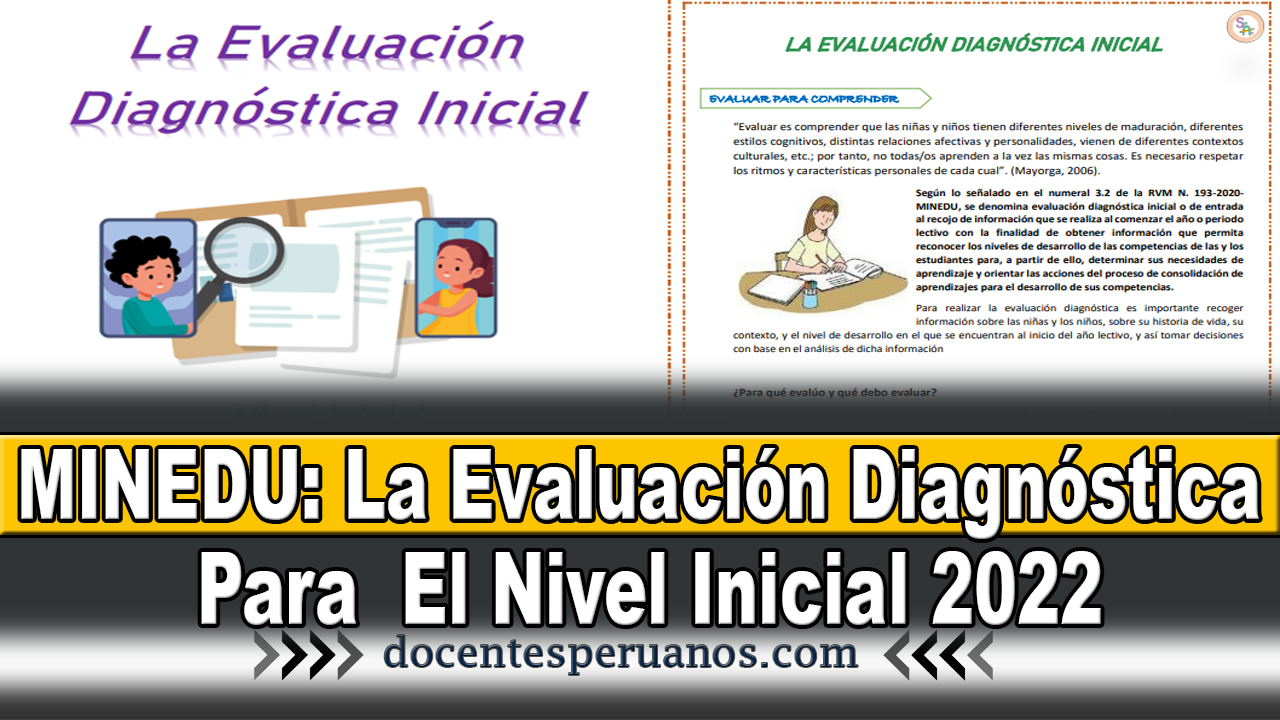 Minedu La Evaluación Diagnóstica Para El Nivel Inicial 2022 2401