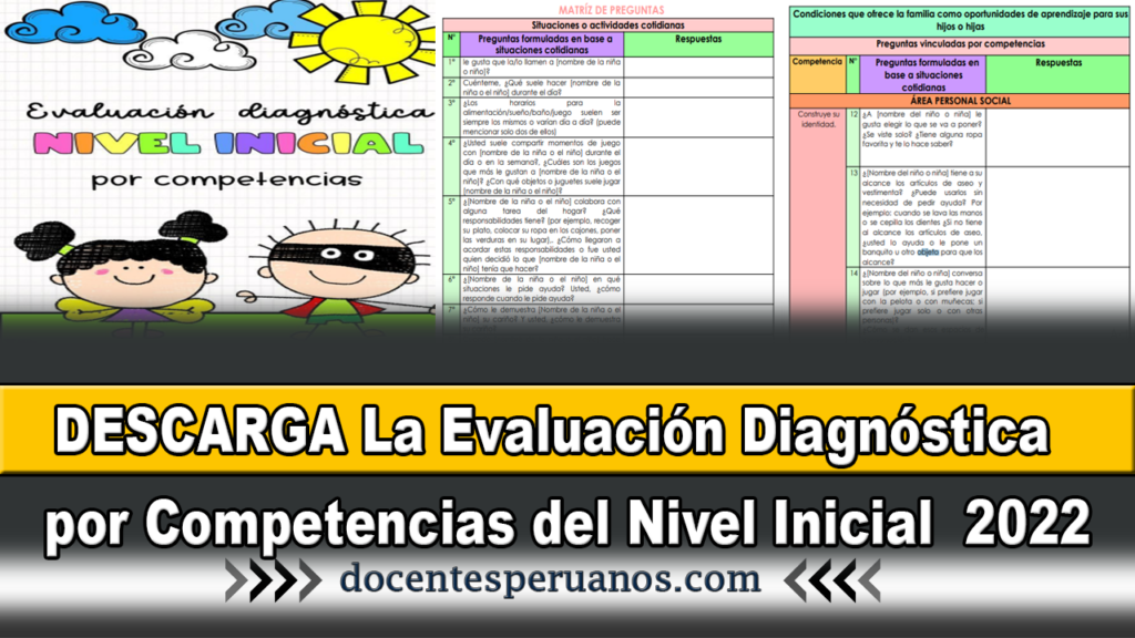 DESCARGA La Evaluación Diagnostica por Competencias del Nivel Inicial 2022