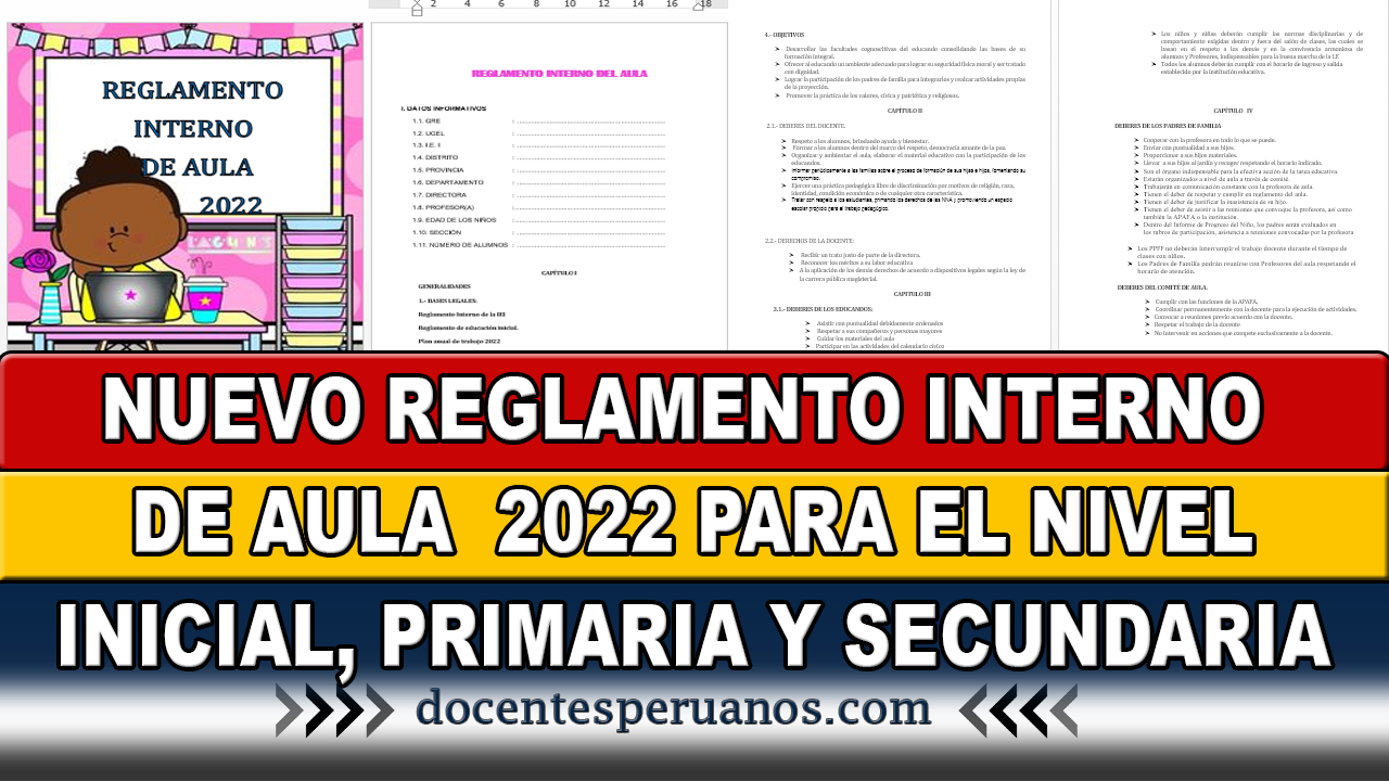 Nuevo Reglamento Interno De Aula 2022 Para El Nivel Inicial Primaria Y Secundaria 4236