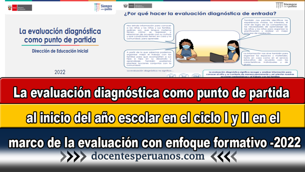 La evaluación diagnóstica como punto de partida al inicio del año escolar en el ciclo I y II en el marco de la evaluación con enfoque formativo -2022