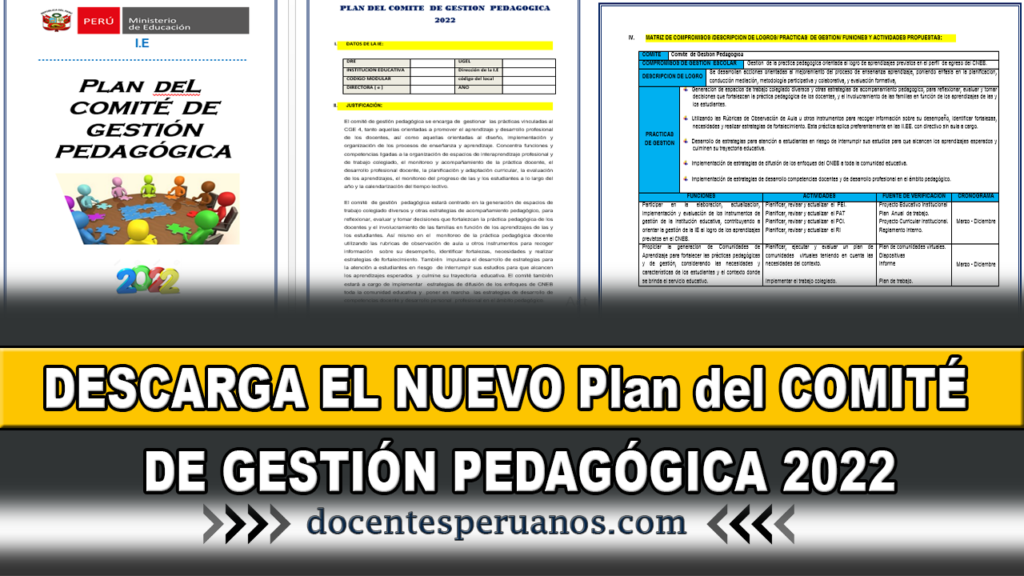 NUEVO Plan  del COMITÉ  DE GESTIÓN PEDAGÓGICA 2022