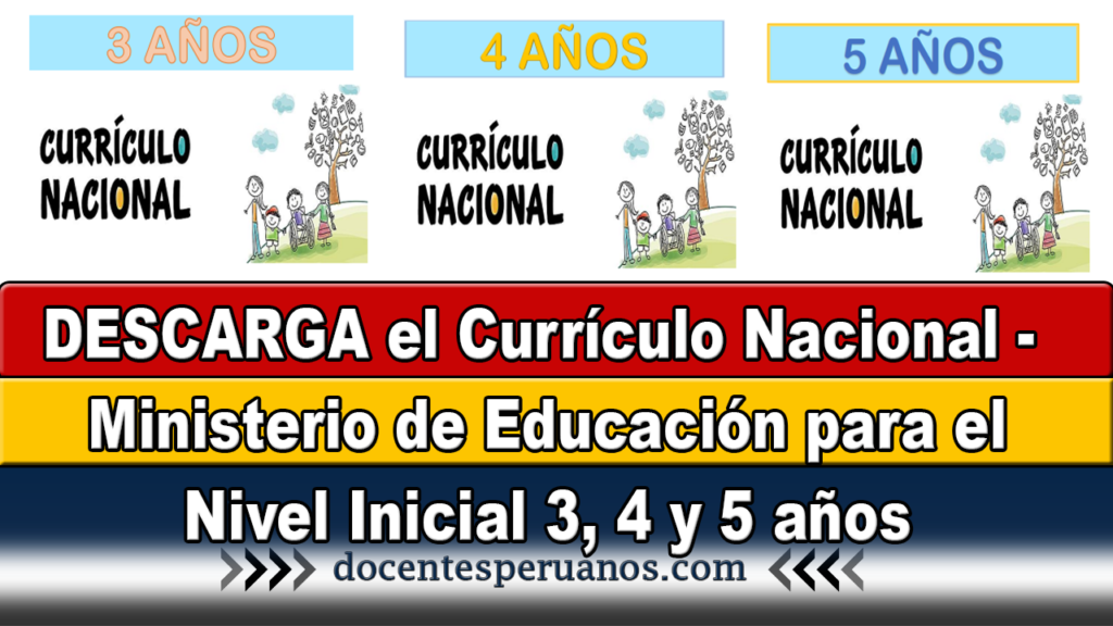 DESCARGA el Currículo Nacional - Ministerio de Educación para el Nivel Inicial 3, 4 y 5 años