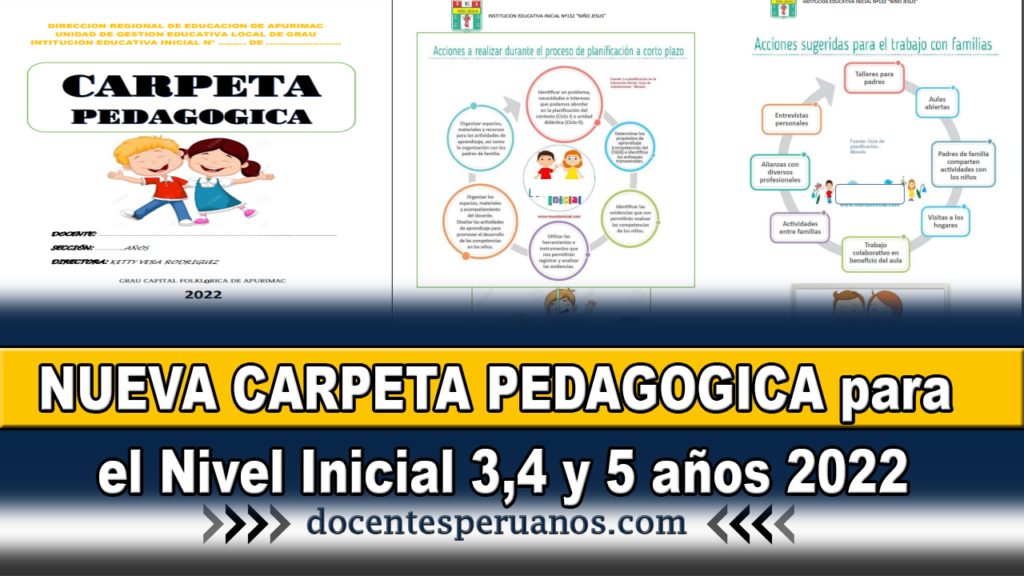 NUEVA CARPETA PEDAGOGICA para el Nivel Inicial 3,4 y 5 años 2022