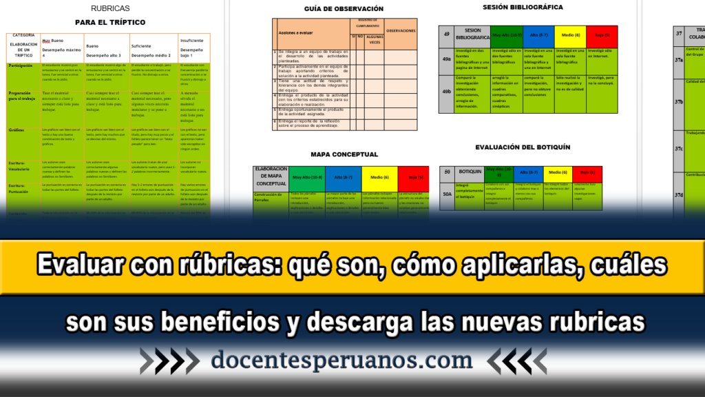 Evaluar con rúbricas: qué son, cómo aplicarlas, cuáles son sus beneficios y descarga las nuevas rubricas