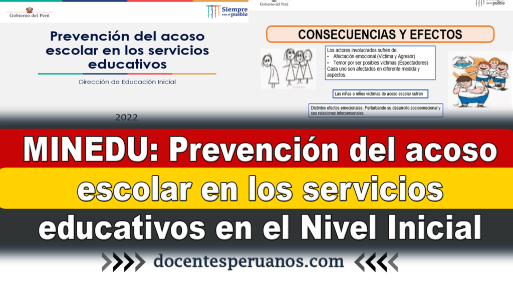 MINEDU: Prevención del acoso escolar en los servicios educativos en el Nivel Inicial