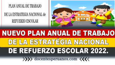 NUEVO PLAN ANUAL DE TRABAJO DE LA ESTRATÉGIA NACIONAL DE REFUERZO ...