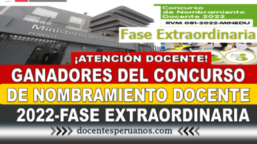 ¡ATENCIÓN DOCENTE! GANADORES DEL CONCURSO DE NOMBRAMIENTO DOCENTE ...