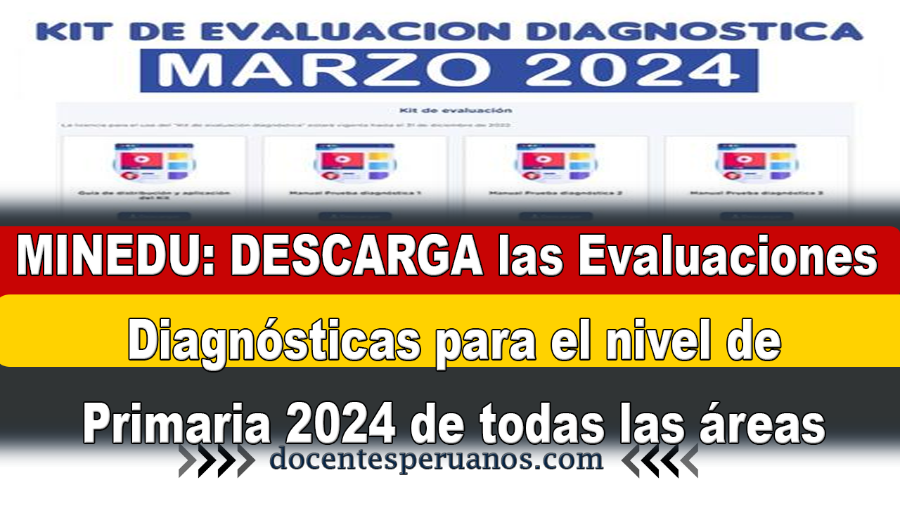 Minedu Descarga Las Evaluaciones Diagnósticas Para El Nivel De Primaria 2024 De Todas Las áreas 0557